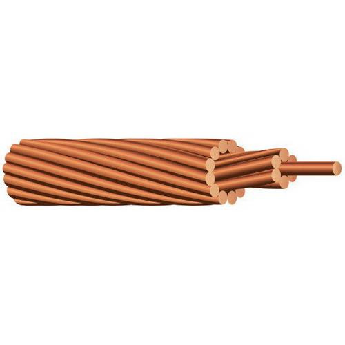 Bare copper wire for grounding and electrical distribution applications