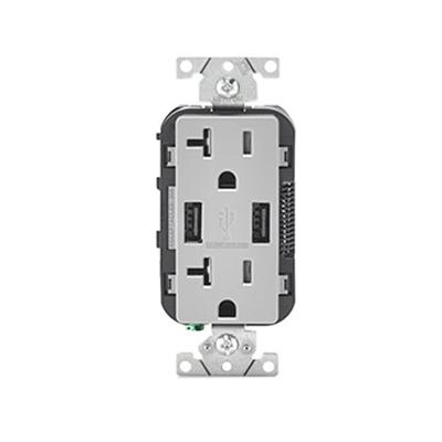 Dual outlet with USB charging ports for modern electrical installations
