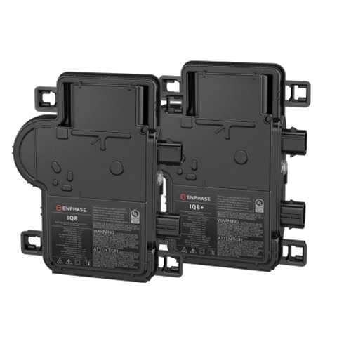 Enphase IQ8 and IQ8+ microinverters for solar panel energy conversion.