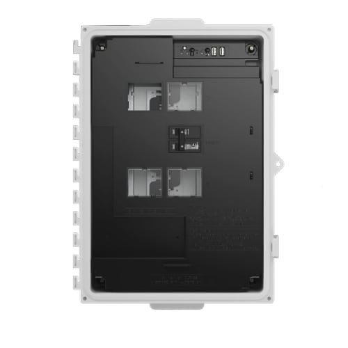 Solar panel enclosure for housing electrical or monitoring components.